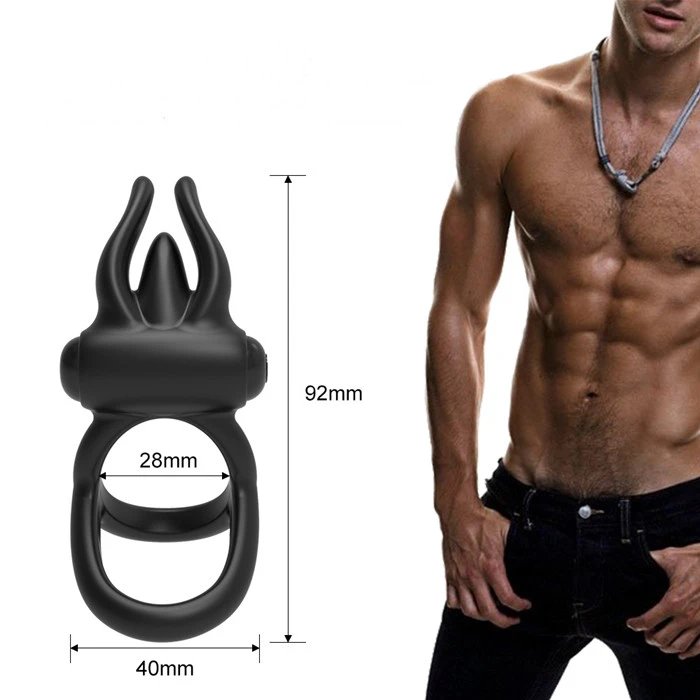 Silicone Male Masturbation Toy Vibration and Female Delayed Sperm Locking Ring for Penis Enhancement