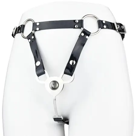 Stainless Steel Sex Toy Metal Negative Chastity Lock High Quality One-piece Welding with PU Belt Chastity Device for Man