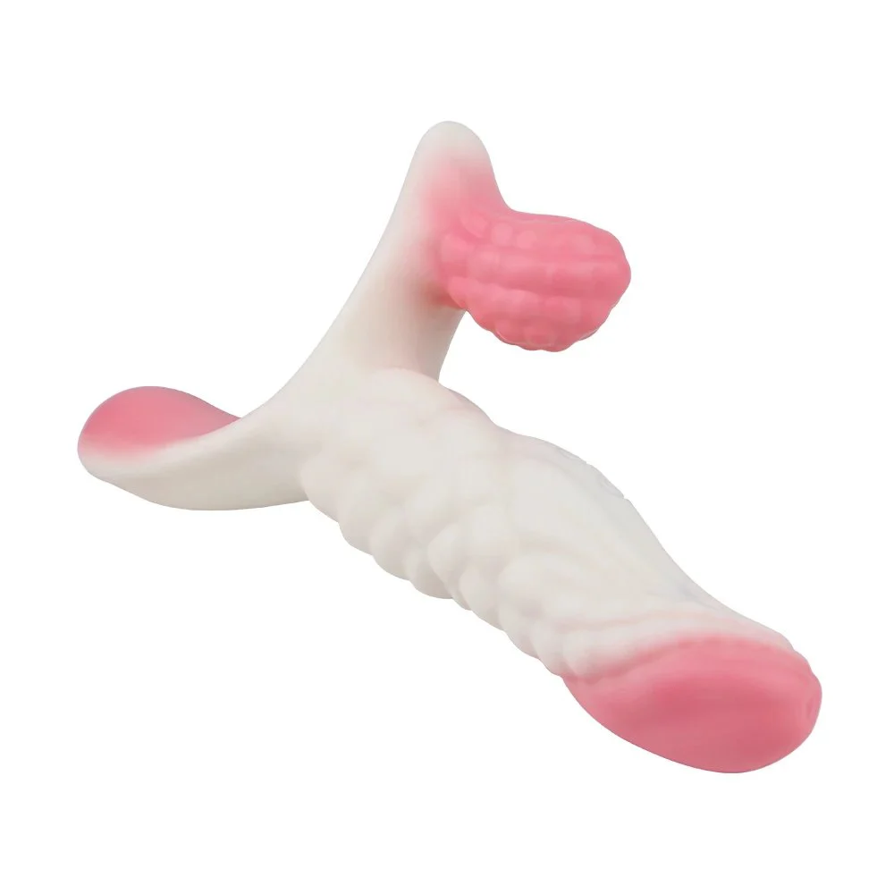 Three-head Vibrating +heating Head Dual-Person Wearable Vibrator for Female Masturbation Soft Silicone Material