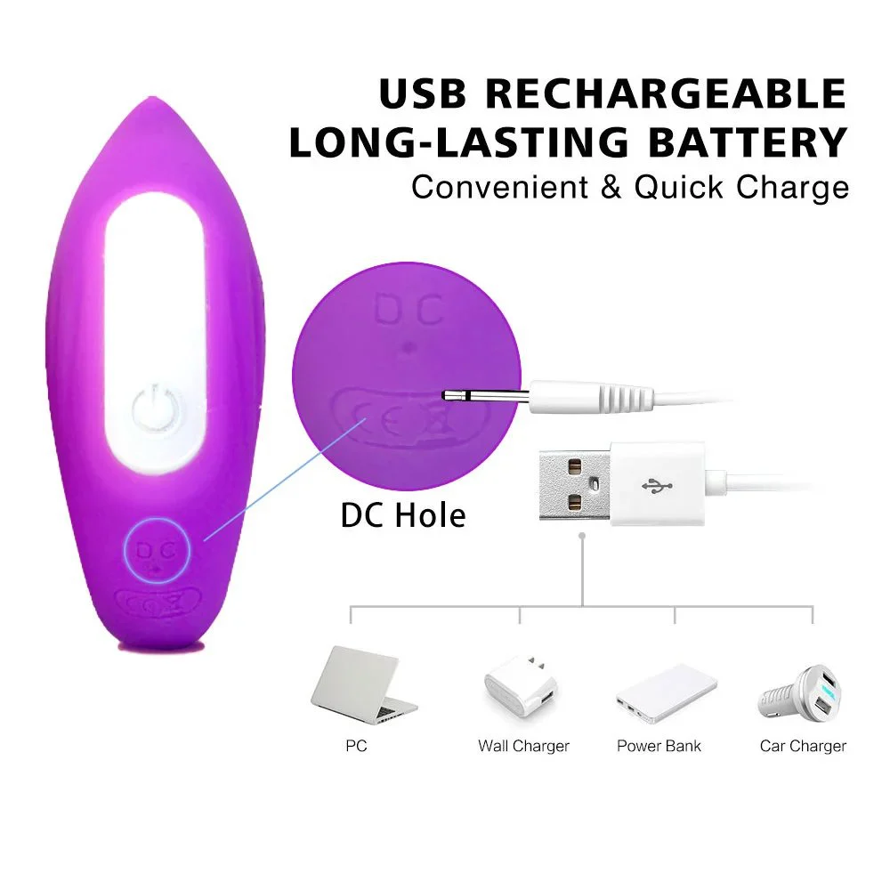 U-Shape Sucking Massager Wireless Remote Control Clitoral Vibrator USB Powered Dildo for Couples