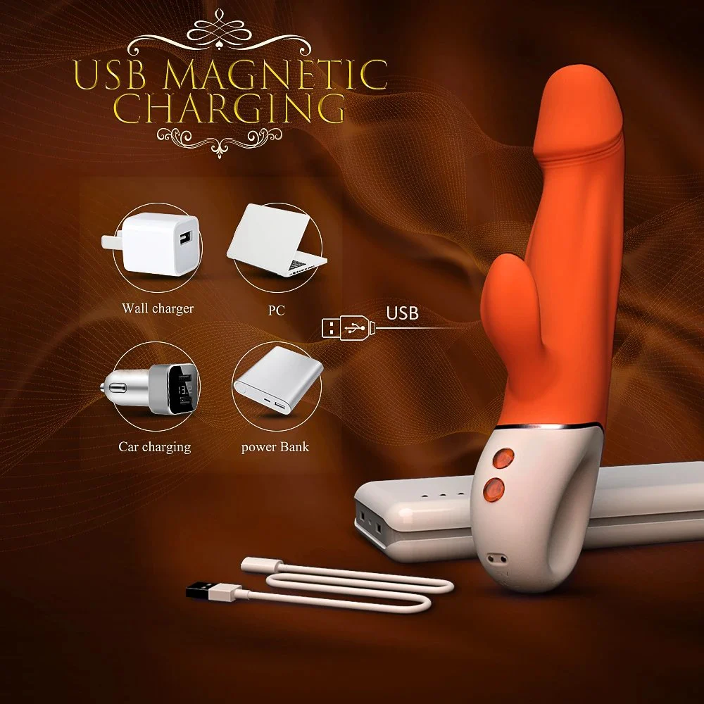 USB Charging IPX7 Waterproof Simulated Glans Female Masturbation G-spot Stimulus Rabbit Vibrator