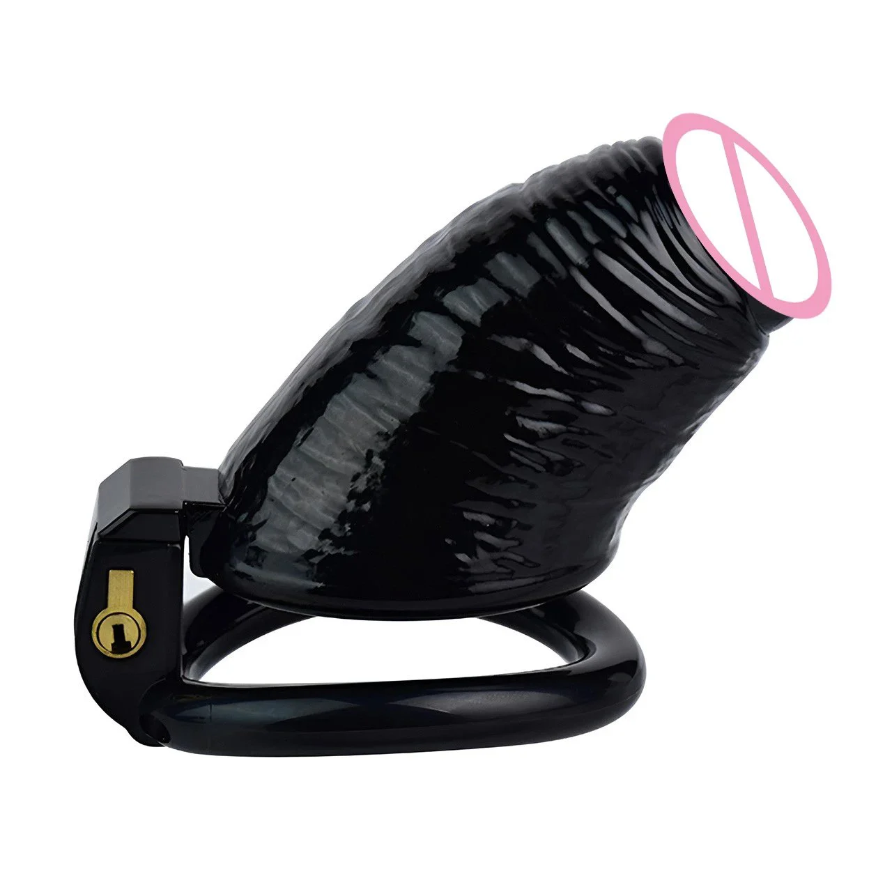 Resin Male Penis Shape Chastity Lock Cock Cage with Curved Round Ring Chastity Cage for Men Sex Toys for Men