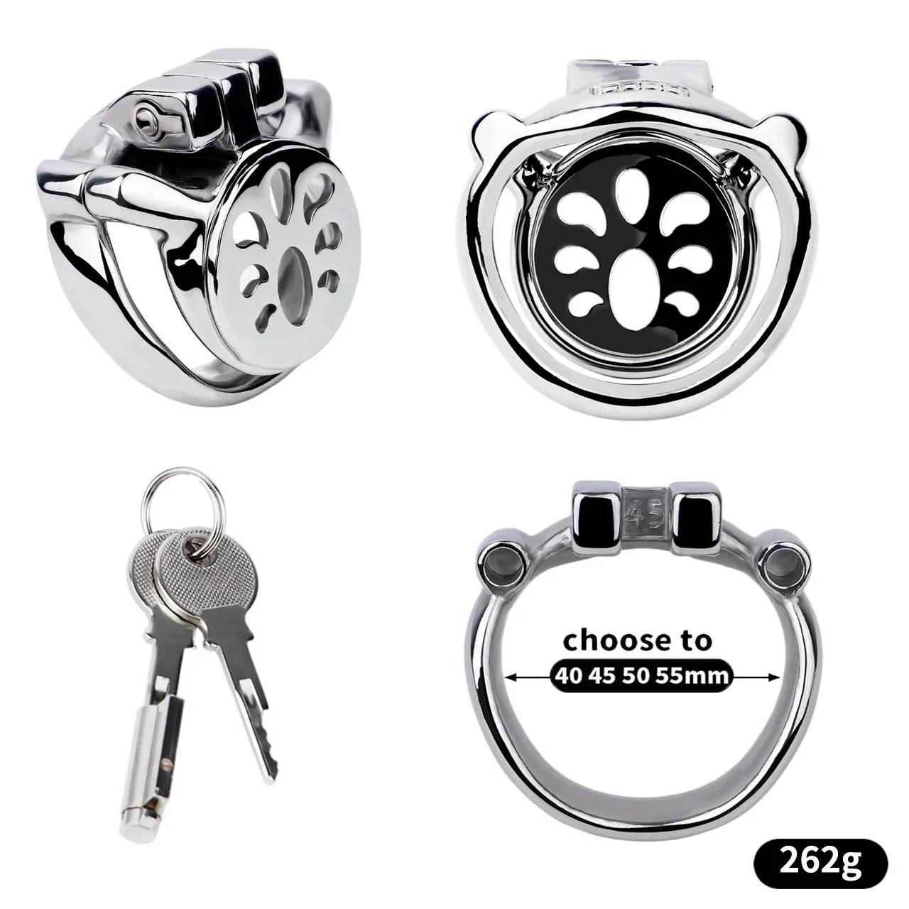 Stainless Steel Metal Male Chastity Lock Male Chastity Prop Penis Cage for Bdsm Bondage Penis Props