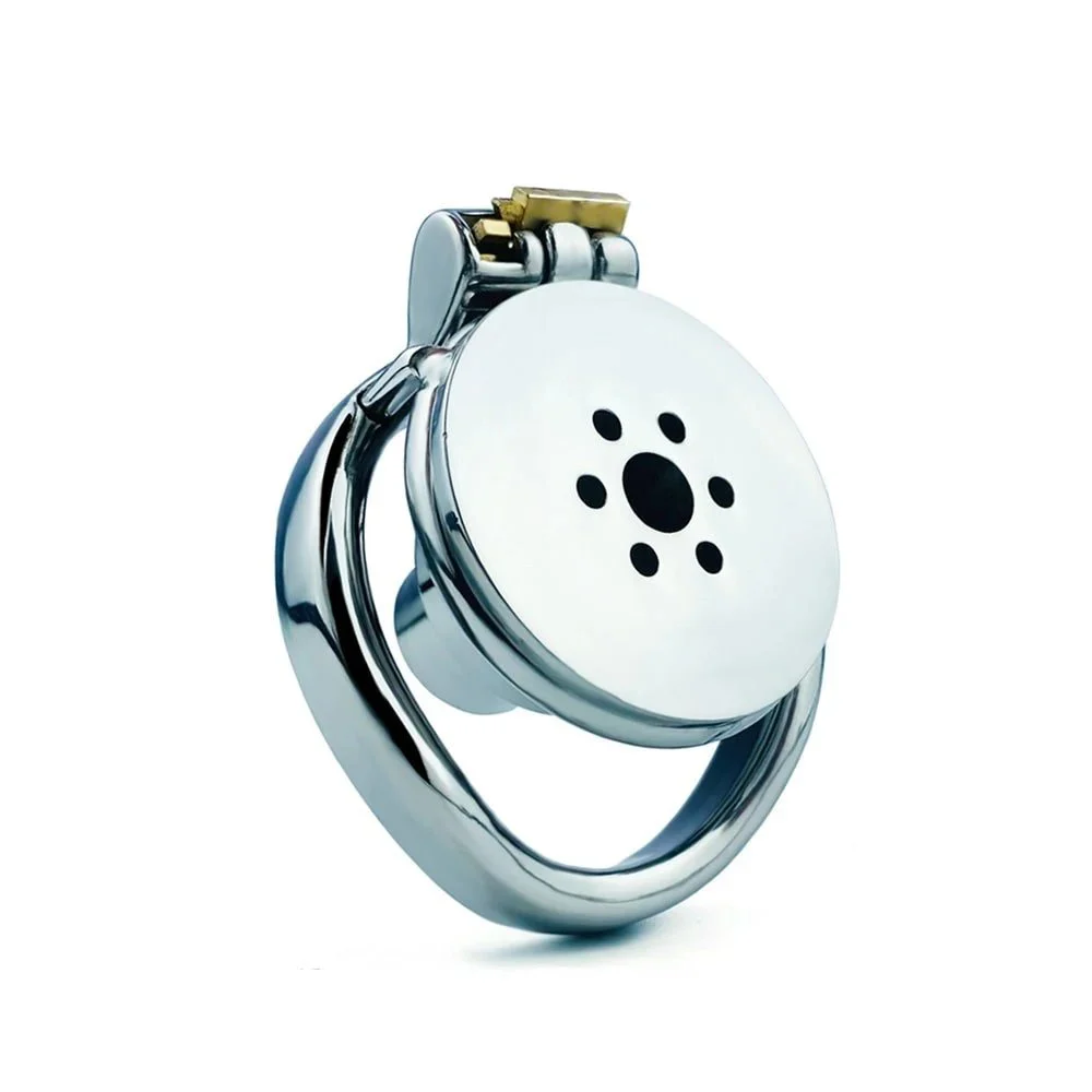 Stainless Steel Negative Electrode Series Down-Type Chastity Lock Men's Cage Bondage Fun Device Sex Toys