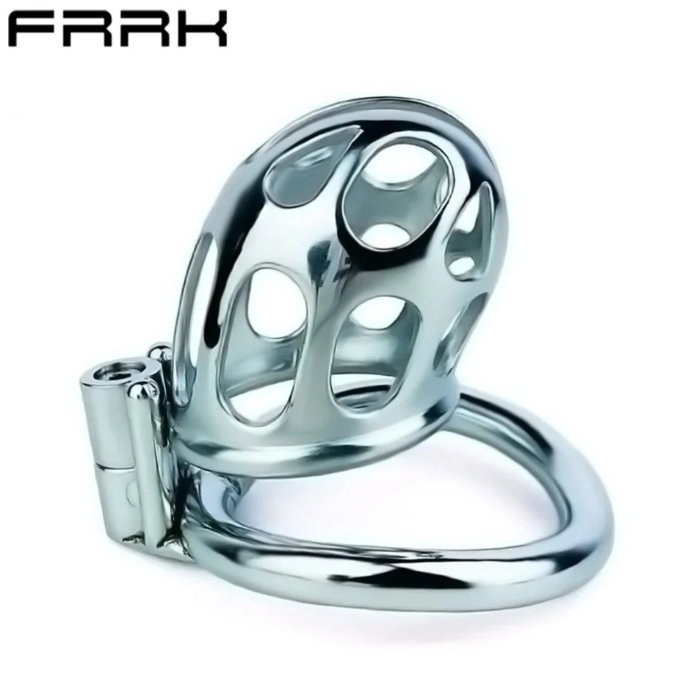 Stainless Steel Chastity Lock With Hollow Design for Men's Penis Lock Chastity Device BDSM Adult Sex Toys
