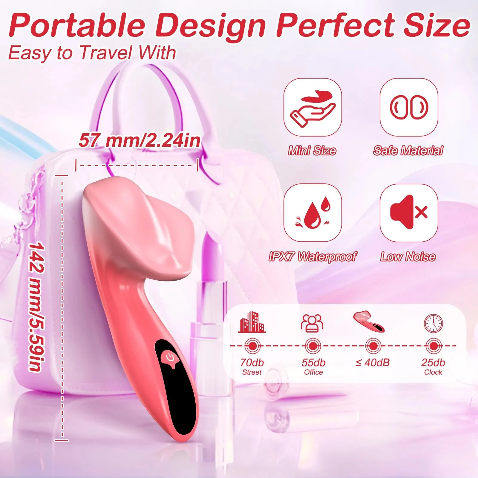 9 Powerful Vibration Modes LCD Display Quiet Mini G Spot Clitoral Vibrators Nipple Stimulation Sex Toys Vibrator Wand for Women