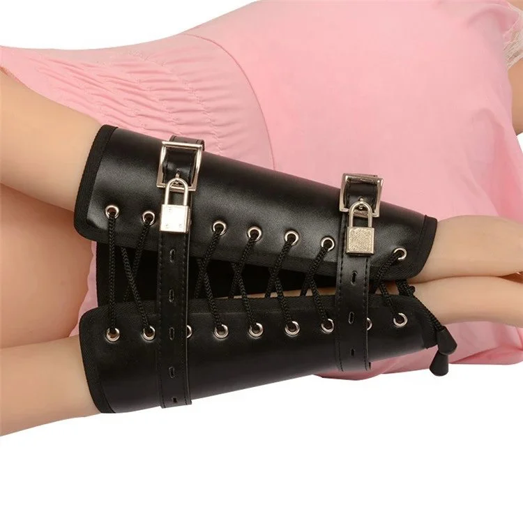 Adult BDSM Sex Toys Slave Bondage Gear Restraints Flirting Harness Bondage Leather Handcuffs