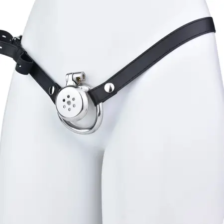 Short Chastity Cage with Belt Metal Cock Lock Penis Rings Easy DIY BDSM Chastity Device Adults Sex Toys for Man Penis Lock