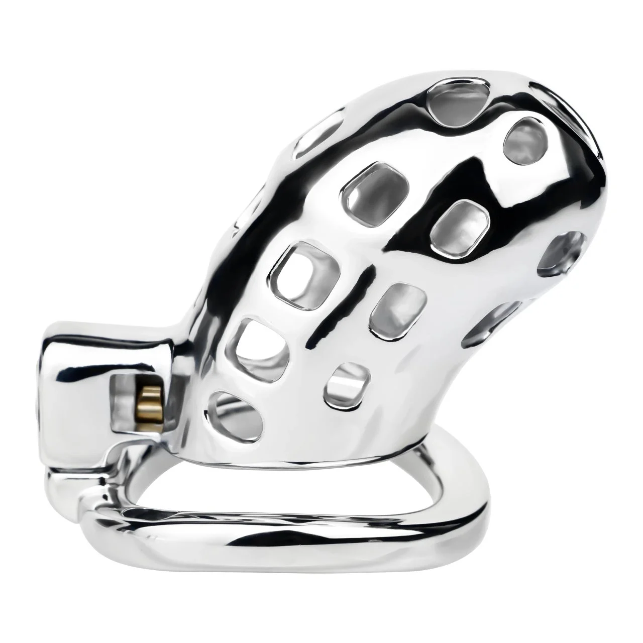 Silver Male Chastity Cage Lock Cock Device Stainless Steel Male Chastity Lock Penis Restraint Lock Cage Sex Toys for Man