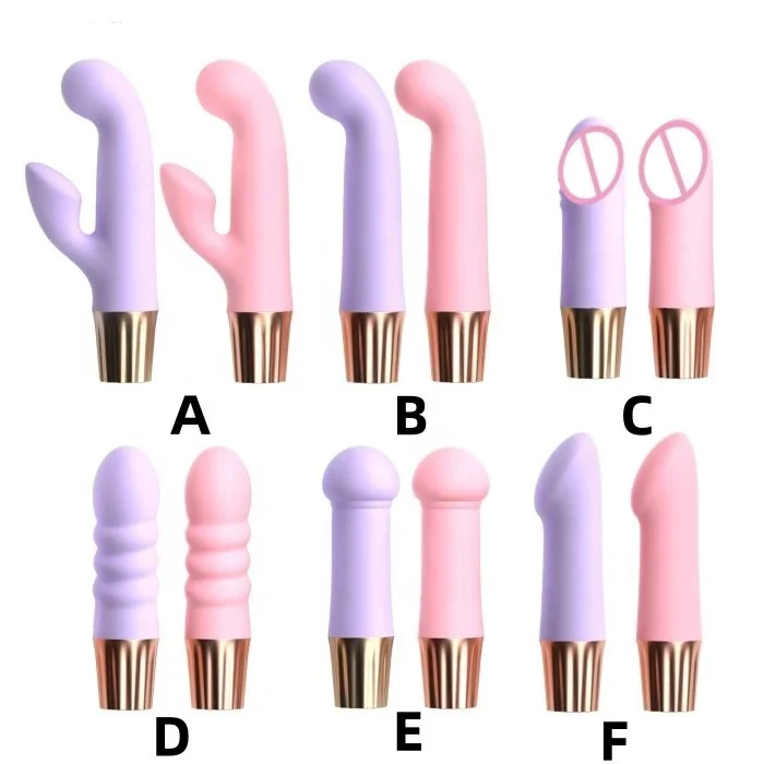 Rechargeable Mini Vibrator for Adult Women 6 Shape Clitoris G Spot Stimulating