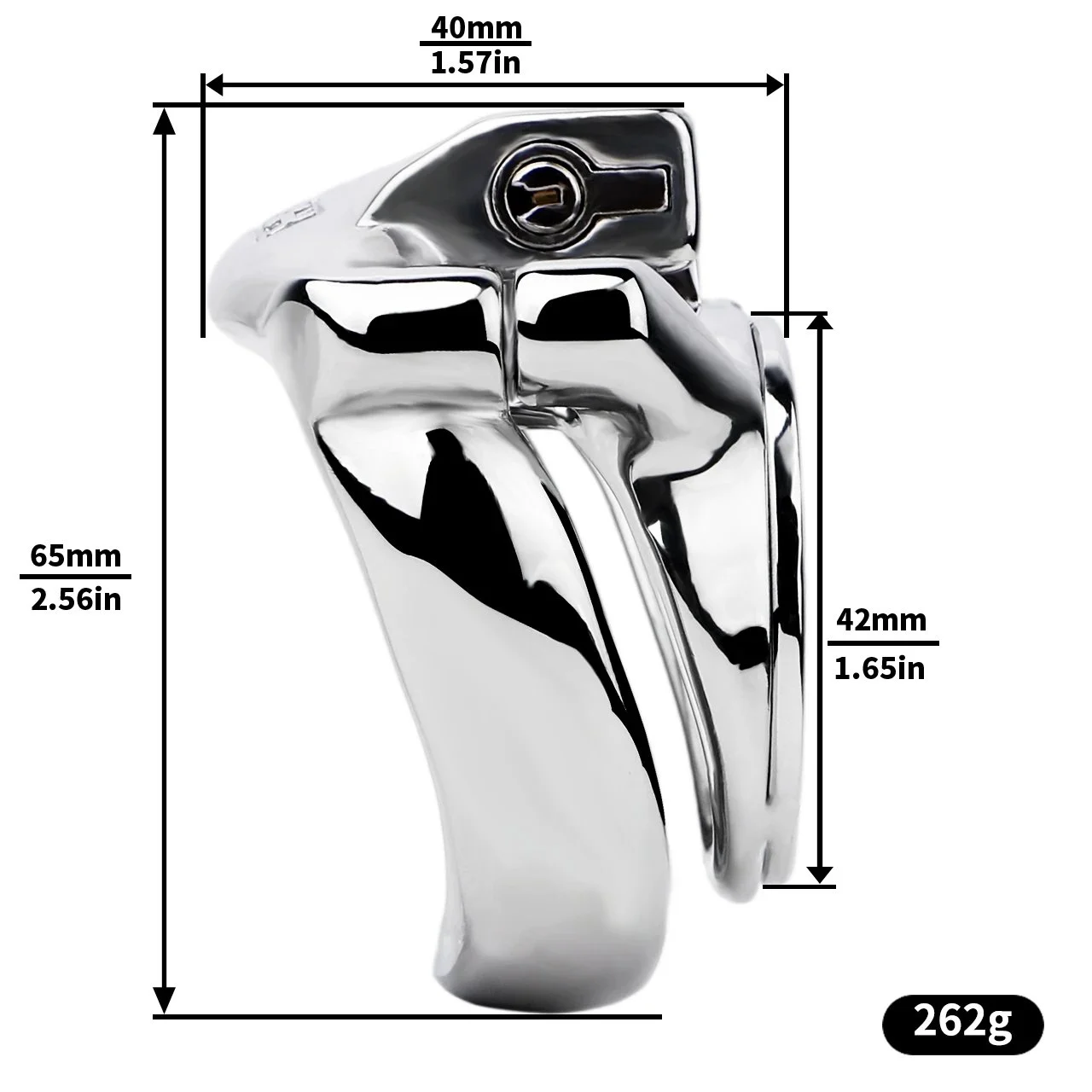 Stainless Steel Metal Male Chastity Lock Male Chastity Prop Penis Cage for Bdsm Bondage Penis Props