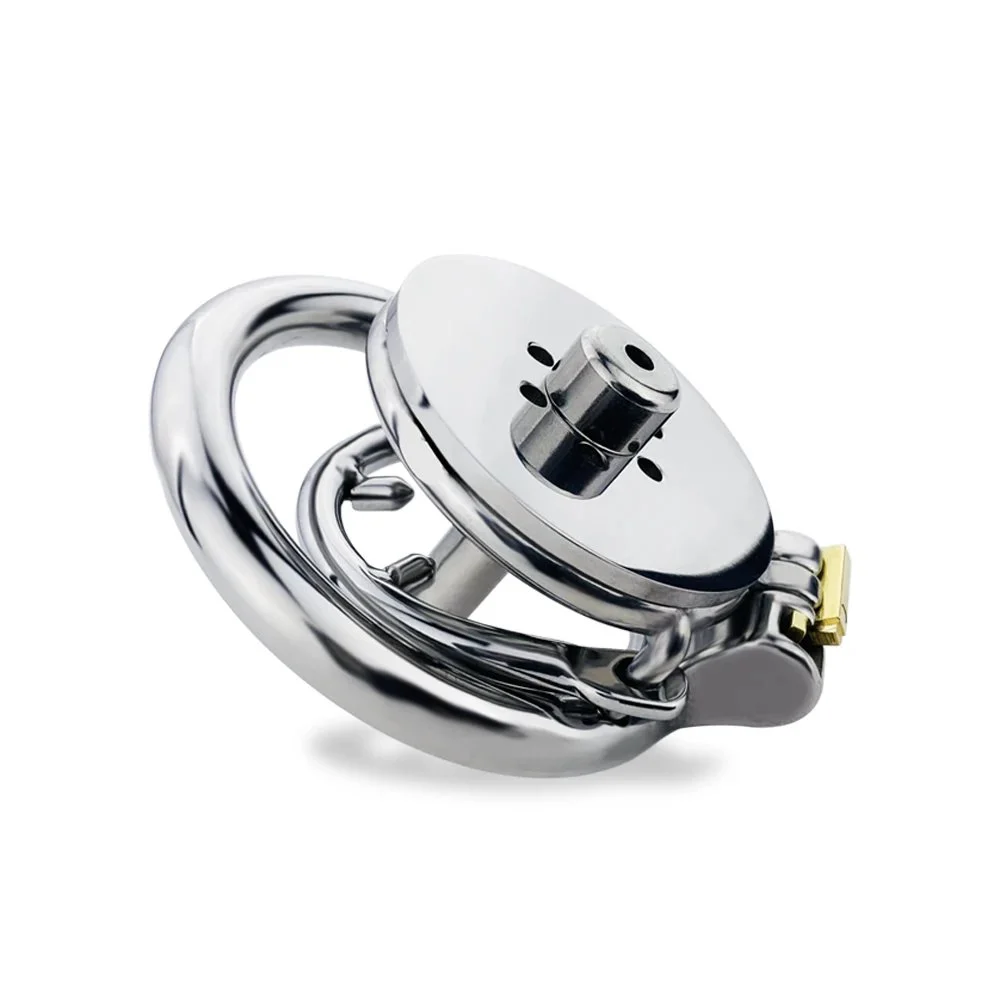 Sex Toys Four Size Ring Flat Chastity Lock Cock Cage Stainless Steel Penis Lock Penis Cage Images Penis Chastity Cage