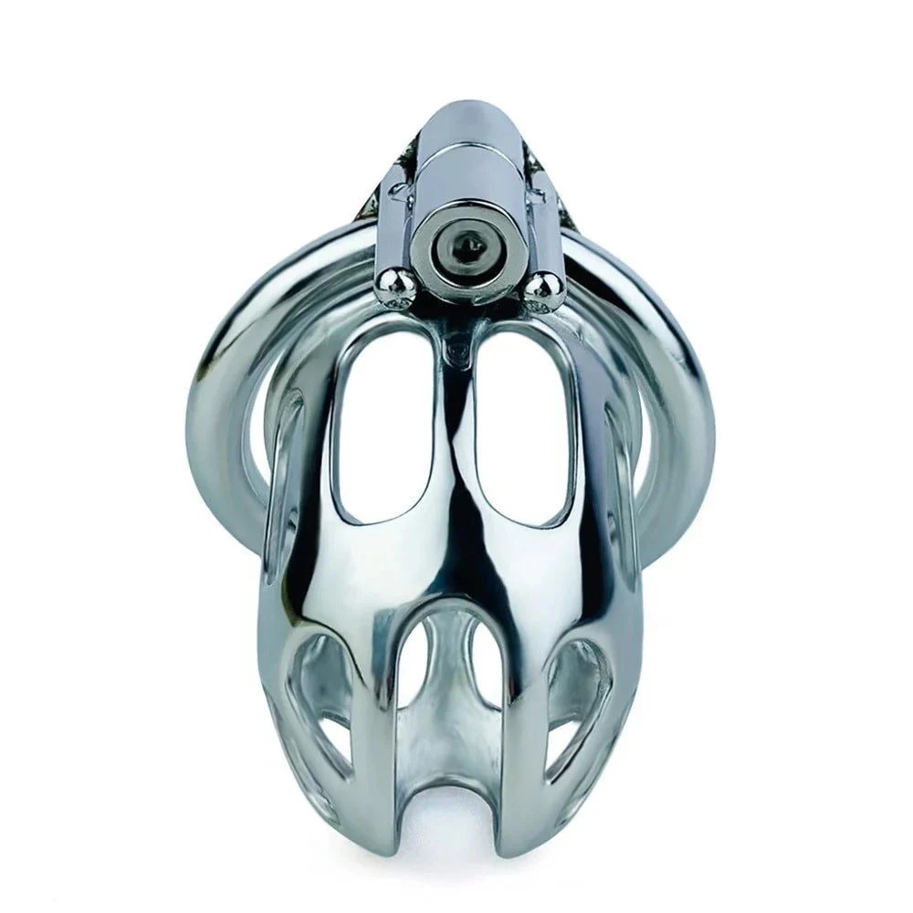 Stainless Steel Chastity Lock With Hollow Design for Men's Penis Lock Chastity Device BDSM Adult Sex Toys
