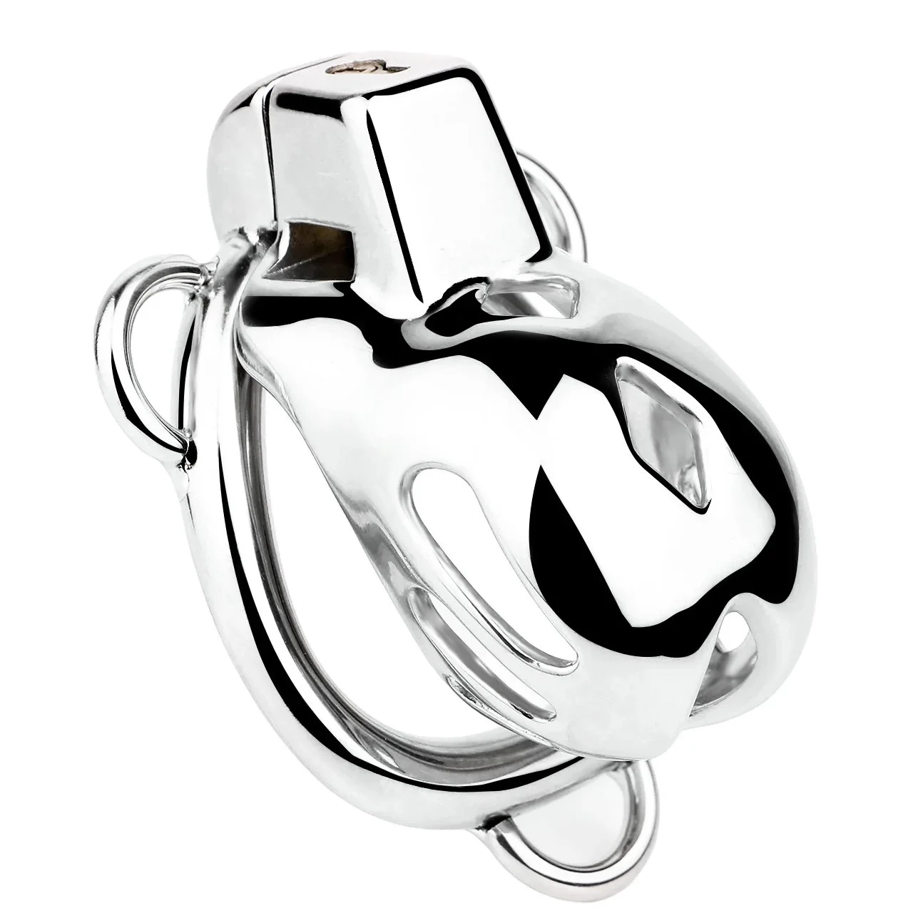 Silver Cobra Penis Chastity Cage Hot Mamba Metal Cock Lock with Belt Wearable Metal Anal Plug BDSM Adult Toys Sex Shop