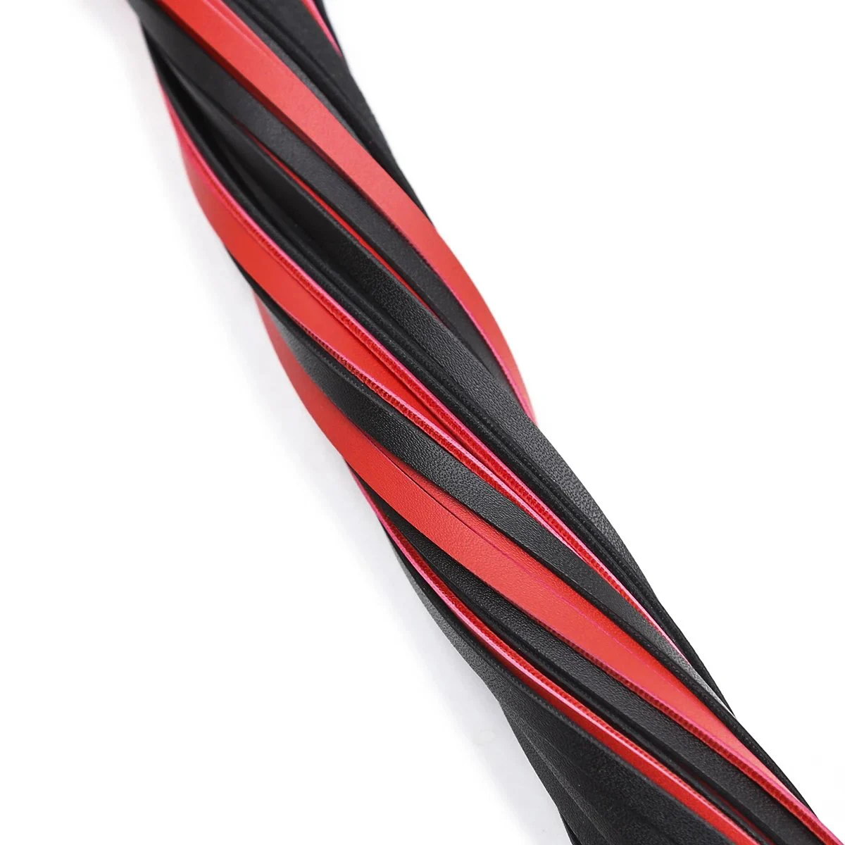 Bondage Whip Braided Handle PU Leather Whip Bright Leather Fun Handle Tune Game Queen Adult Sex Toys