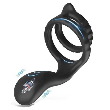 Silicone Tornado Style 10 Frequency Vibrating Cock Ring for Men Delay Ejaculation Sex Product
