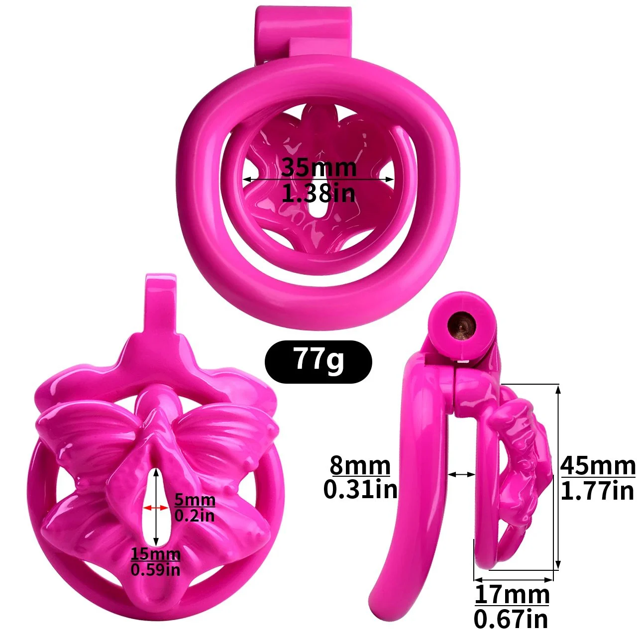 Resin Male Chastity Cage Sissy Chastity Device Ventilate Cage Belt 4 Rings Butterfly Chastity Cage for Men Toys