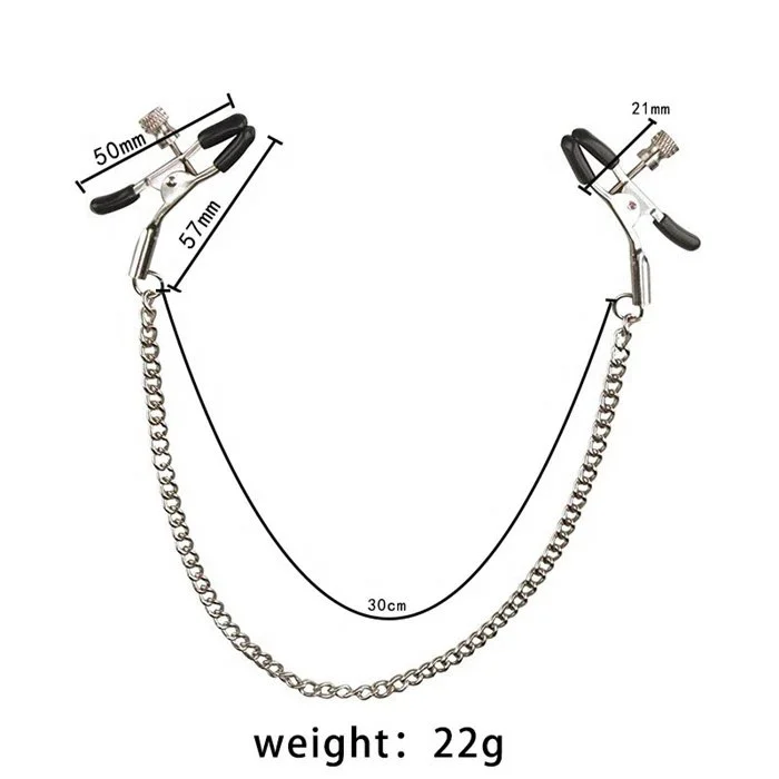Fetish Metal Nipple Clamps for Couples' Flirting Bondage Sex Toys Pleasure