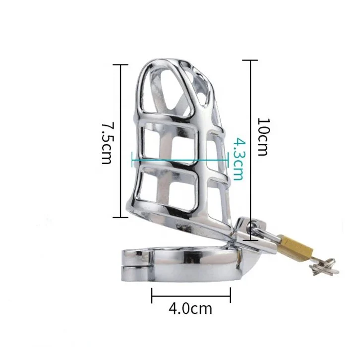 New Arrival Men's Stainless Steel Chastity Lock SM Device Adult Male Chastity Cage