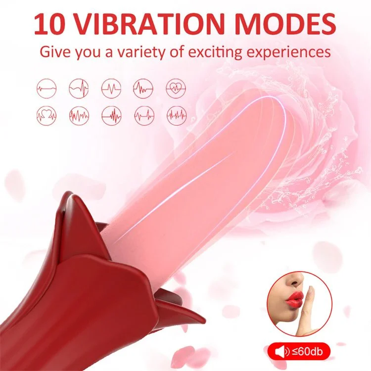 Sex Toys Vibrator for Women Vagina Nipple Clitoris Stimulator G Spot Rose Tongue Vibrator