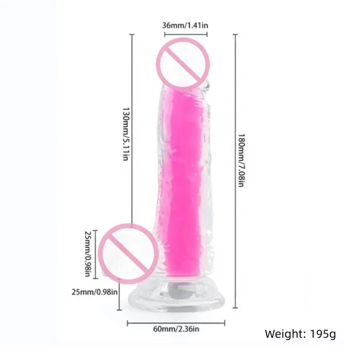 Adult Sex Toys Luminous TPE Soft Dildos for Women Liquid Silicone Glow in the Dark for Masturbation