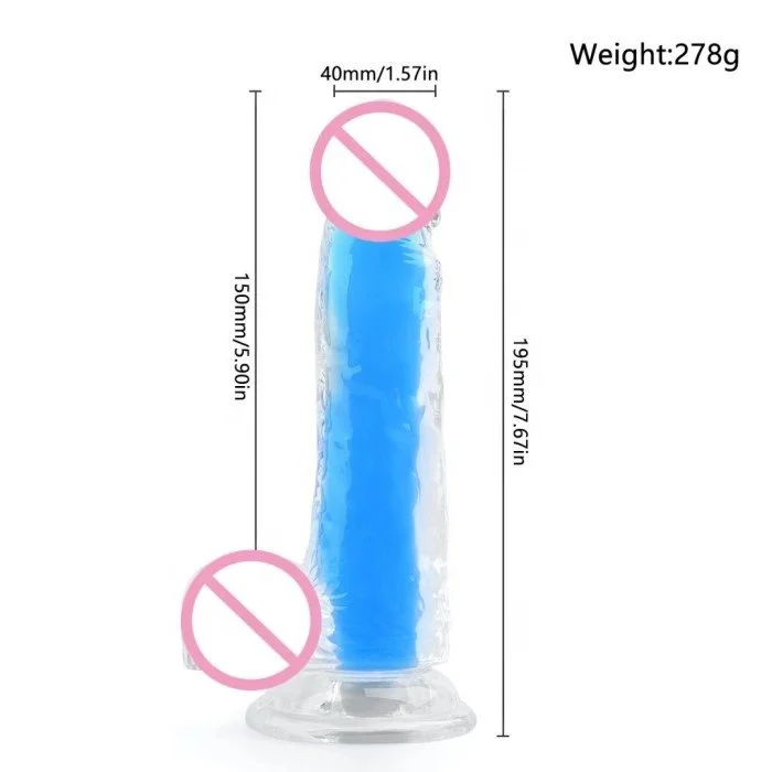 Adult Sex Toys Luminous TPE Soft Dildos for Women Liquid Silicone Glow in the Dark for Masturbation