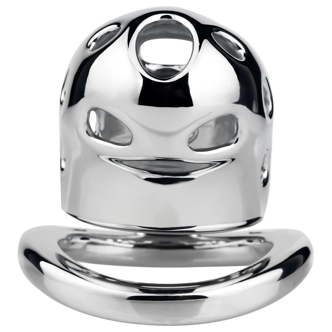 Silver Male Chastity Cage Lock Cock Device Stainless Steel Male Chastity Lock Penis Restraint Lock Cage Sex Toys for Man