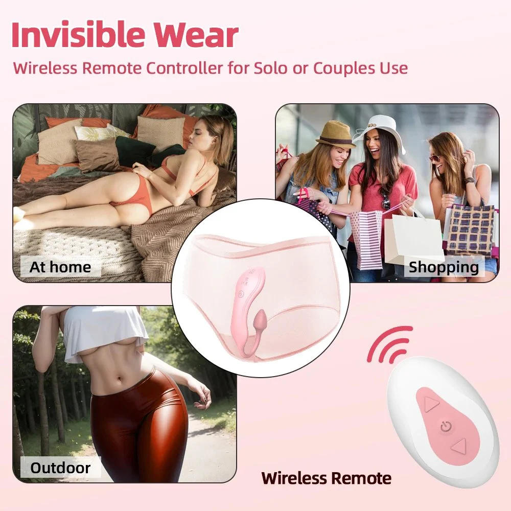 1Underwear Vibrator Sex Toys Anal Plug Vagina Clitoris Stimulation Clitoris Vibrating Panties for Woman
