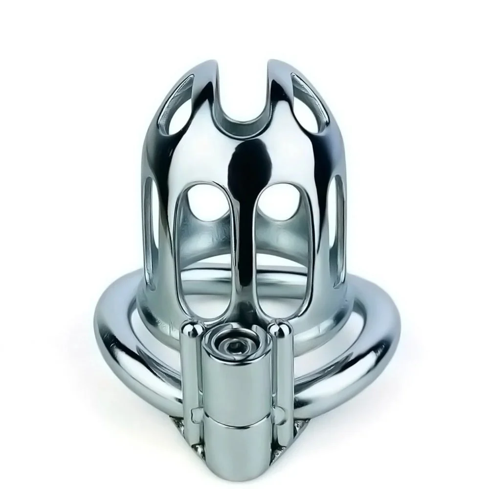 Stainless Steel Chastity Lock With Hollow Design for Men's Penis Lock Chastity Device BDSM Adult Sex Toys