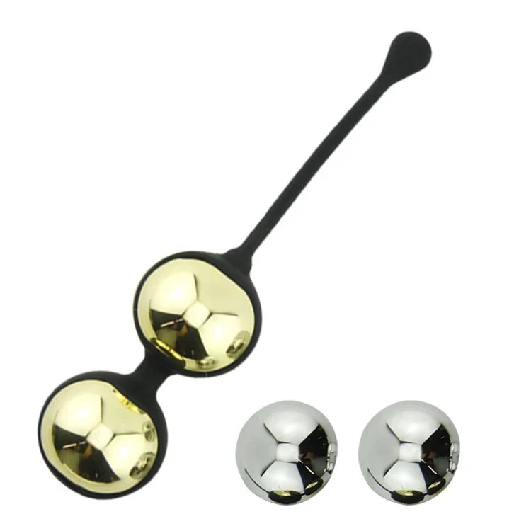 4PCS Metal Silicone Kegel Exercise Balls for Vaginal Tightneing Ben Wa Balls Stainless Steel