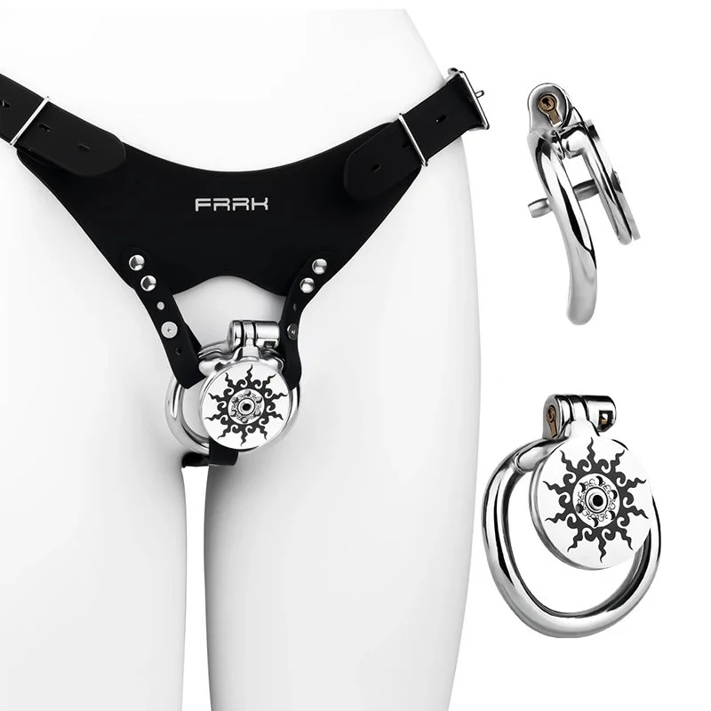 Wearing a Built-in Male Chastity Cagewith a Urinary Catheter Requires a Metal Design for Sex Toys Featuring a Flat Penis Cage