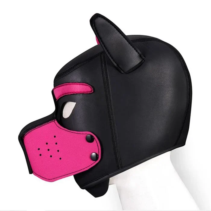 Adult Men and Women Puppy Cosplay Leather Cover Hood Mask Sex Toys for Role Play for Adult Sex Use