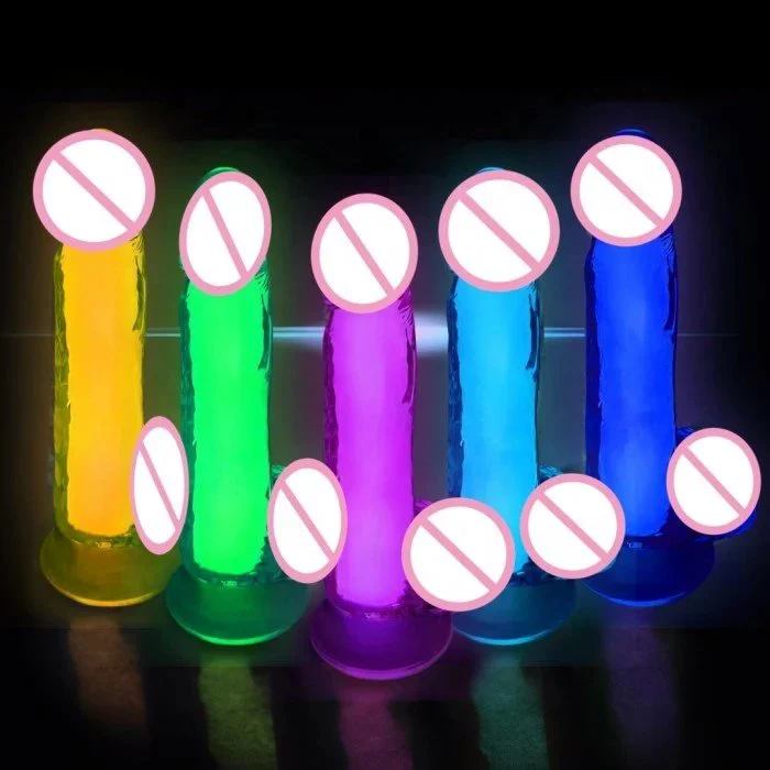 Adult Sex Toys Luminous TPE Soft Dildos for Women Liquid Silicone Glow in the Dark for Masturbation