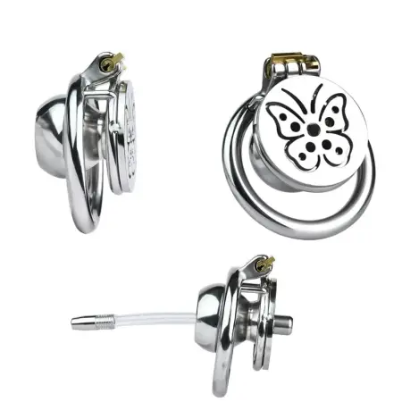 Stainless Steel Chastity Male Cock Cage Male Chastity Device With Catheter for Men