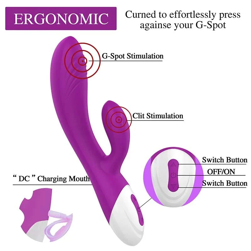 Silicone Rabbit Vibrator Usb Recharge Rabbit Vibrator