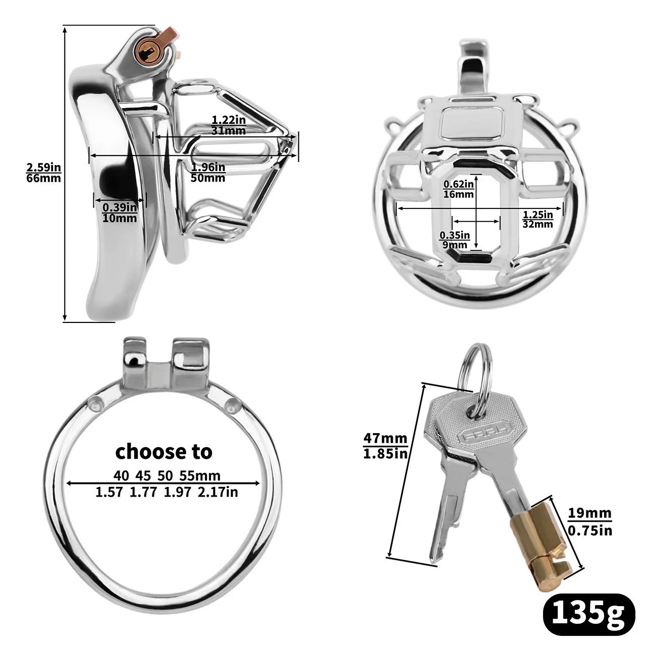 SML Sizes Chastity Cock Cage Built-in Lock Role Playing Sex Toy for Men Gay Penis Abstinence Chastity Belt