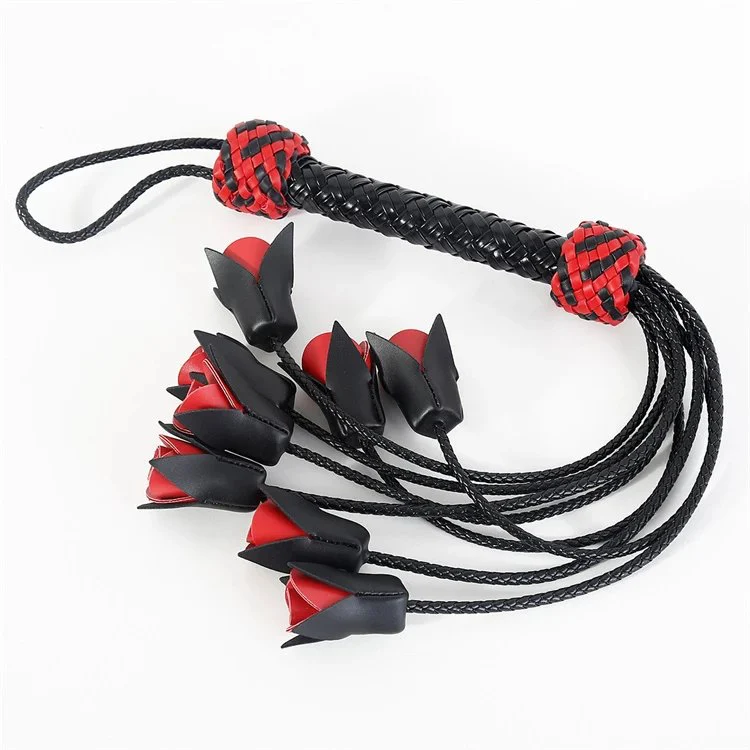 New Rose Shaped BDSM SM Fetish Sex Toys for Couple Leather Flogger Ass Spanking Whips