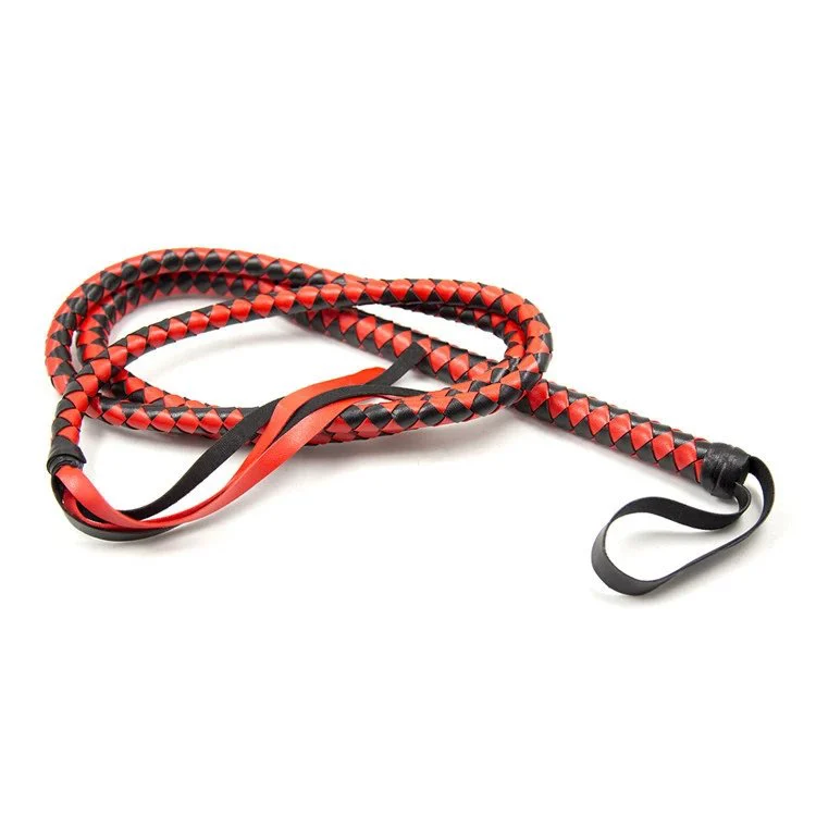 6.2 Inch 1.9m Japanese Bondage Spanking Long Whip Adults Sex Toy PU Leather Sex Whip for Couples Cosplay Play