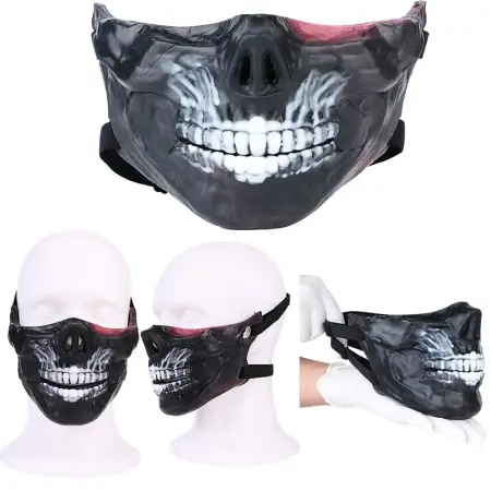 Soft Skeleton Mask Sexy Toys Open Mouth Eye Bondage Party Mask Cosplay Slave Punish Headgear Adult Game BDSM Bondage Set