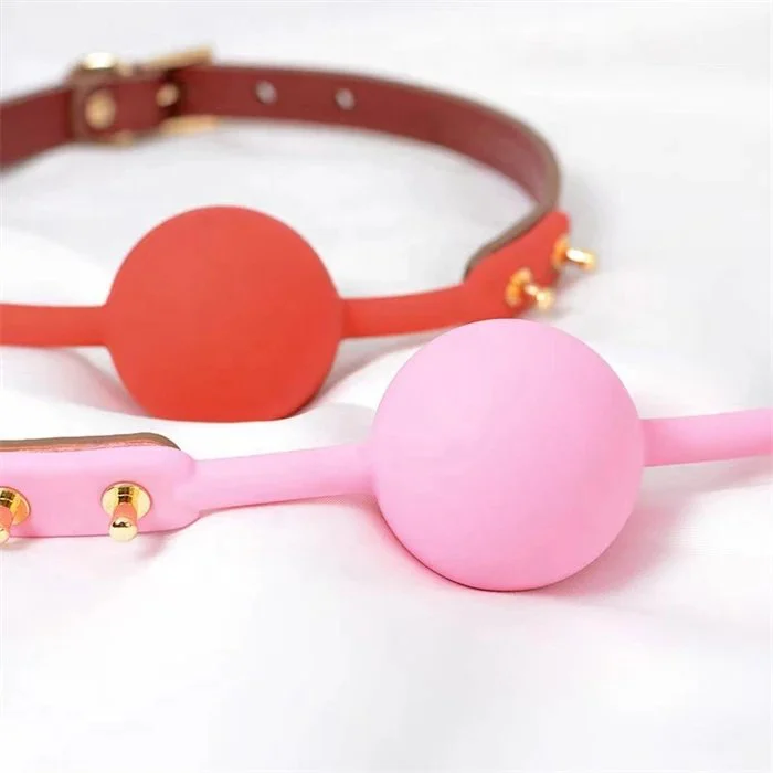 Adult BDSM Slave Erotic Game Toys Sex Toys Silicone Solid Ball Gag Leather Whip Collar and Paddle