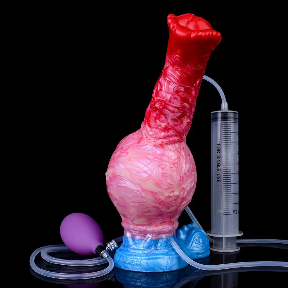 Adult Toys Fantasy Monster Penis Inflatable Water Spray Dildo Soft Silicone Dildo Water Spray Orgasm Masturbator