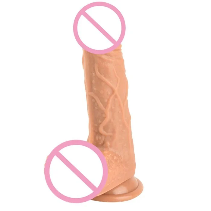 Adult Sex Toy Artificial Penis Female G-spot Realistic Soft 100% Waterproof Stimulator with Suction Cup
