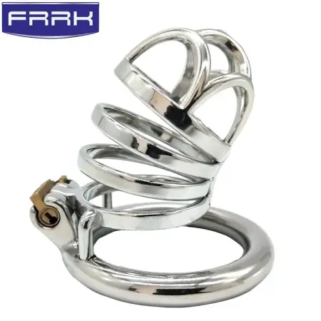 Stainless Steel Metal Male Chastity Lock Cb Adult Anti-derailment Anti-masturbation Chicken Coop Couple Flirting Supplie