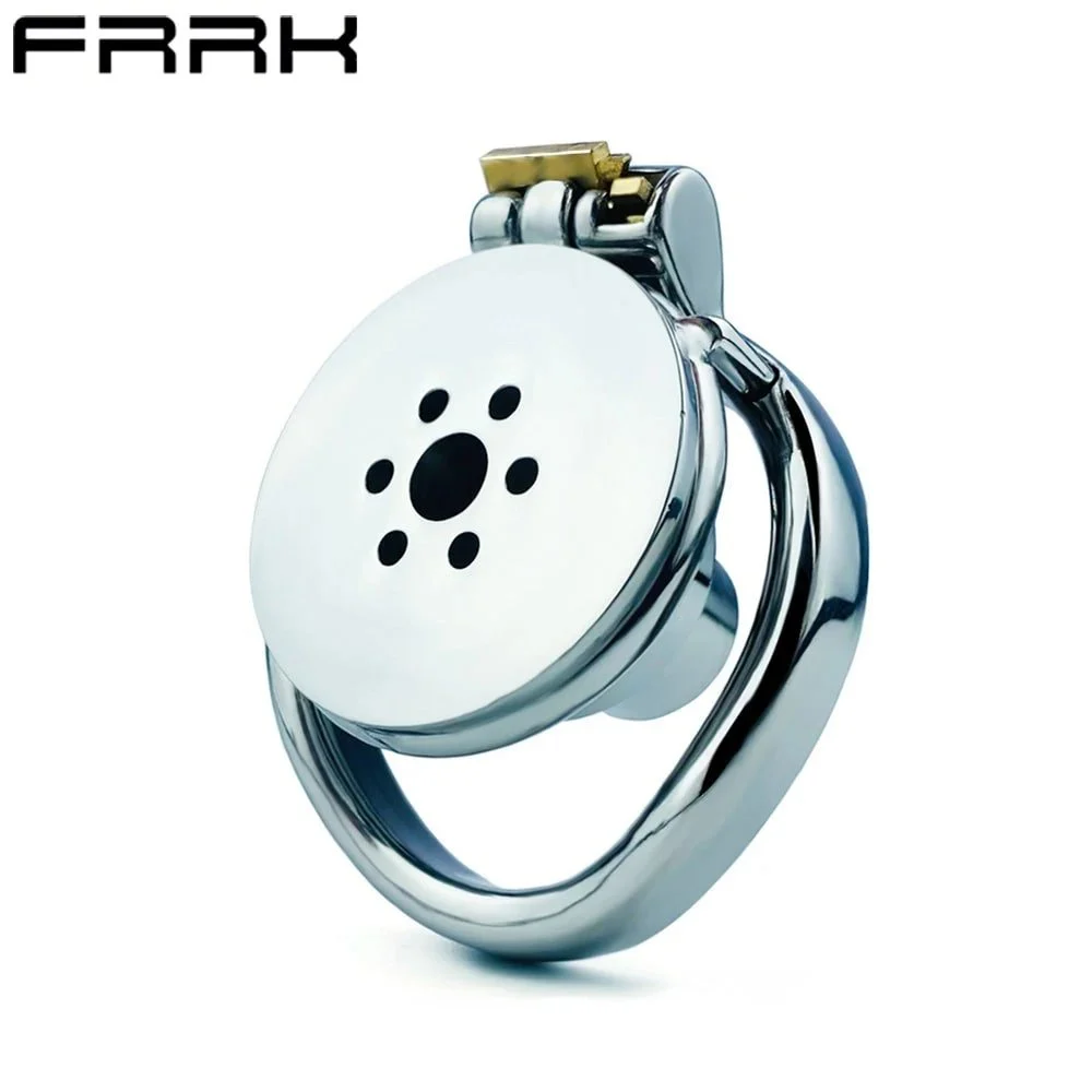Stainless Steel Negative Electrode Series Down-Type Chastity Lock Men's Cage Bondage Fun Device Sex Toys