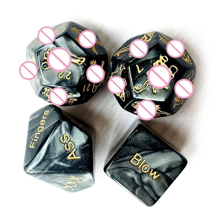 24 Sides Adult Love Dice Roleplay Toy 4PCS Sex Position Dice for Couple Naughty Game