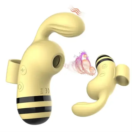 Sex Toys for Women Cute Animal Silicone Nipple Stimulator Mini Finger Clitoral Sucking Bee Vibrator