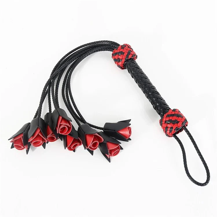 New Rose Shaped BDSM SM Fetish Sex Toys for Couple Leather Flogger Ass Spanking Whips