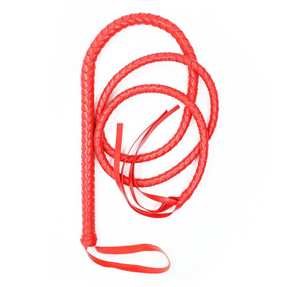 6.2 Inch 1.9m Japanese Bondage Spanking Long Whip Adults Sex Toy PU Leather Sex Whip for Couples Cosplay Play