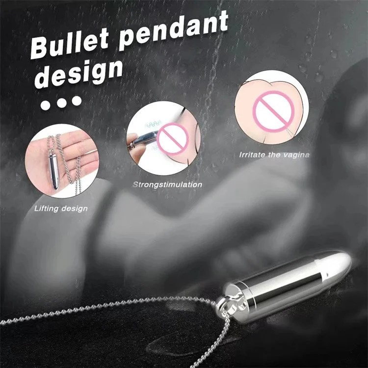 Sex Toys Vibrator for Women G Spot Necklace Bullet Vibrator Stainless Steel Vibrating Bullet