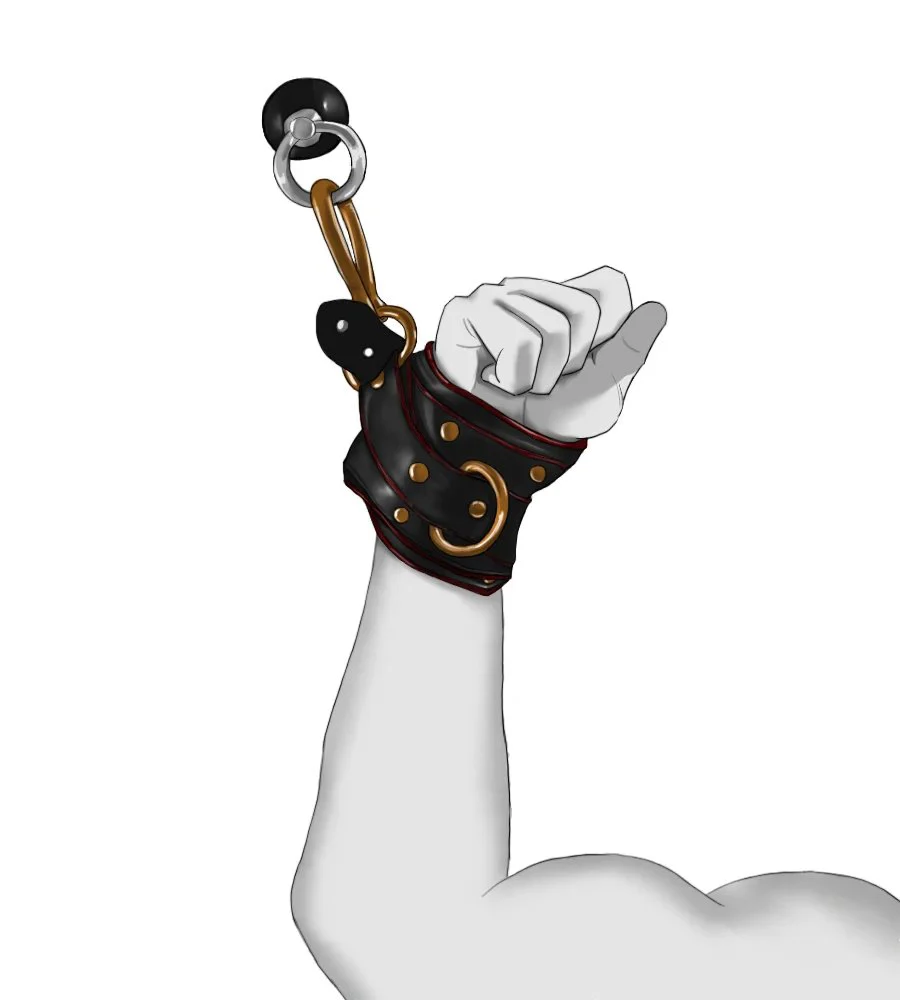 Leather Restraint Cuffs for Role-playing Between Submissives and Dominants. Adult Novelty Toys Suitable for Ages 18+